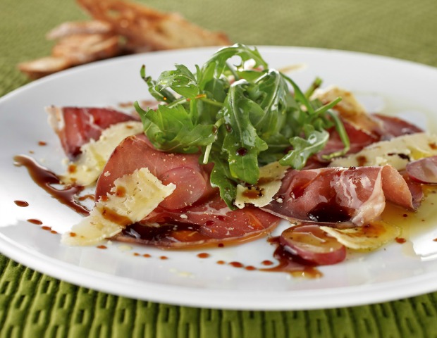 Recipe - Bresaola with Parmesan Grapes and Vincotto - Dairy Australia