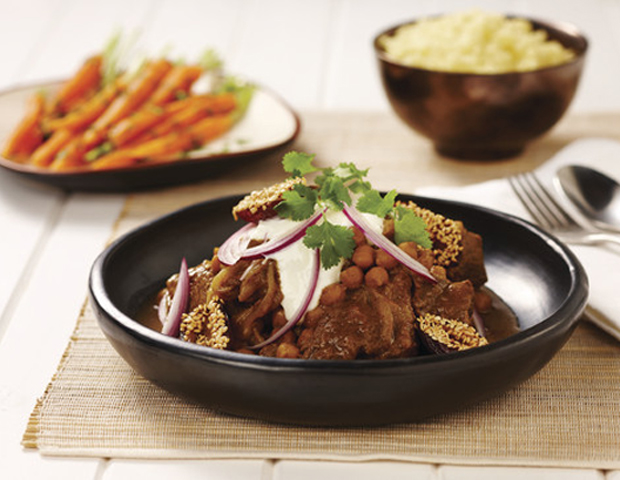 Recipe - Saffron Lamb Yoghurt And Date Tagine - Dairy Australia