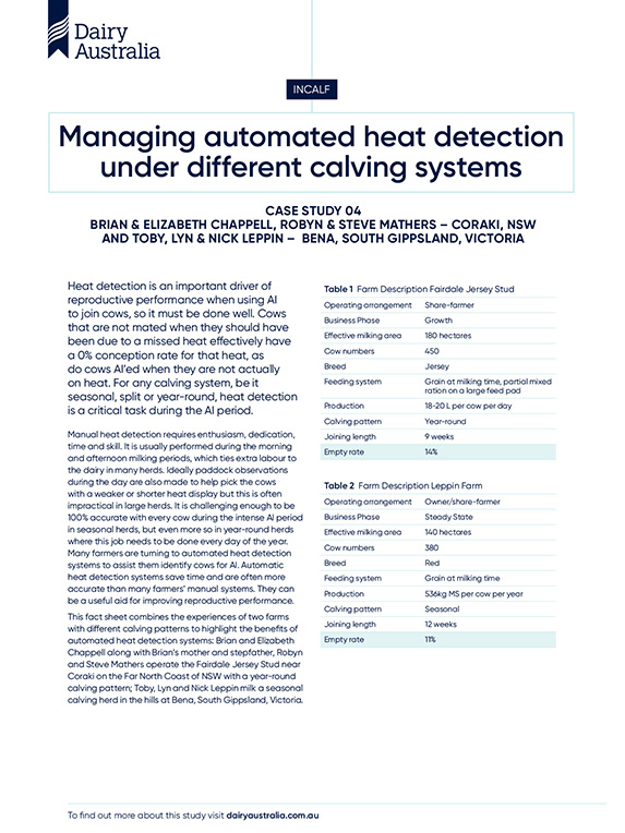 InCalf case study: Chappells and Mathers | Dairy Australia