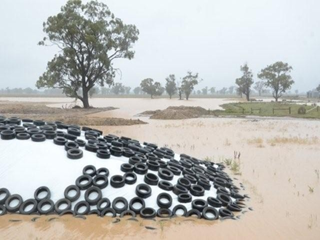 Flood in silage pit